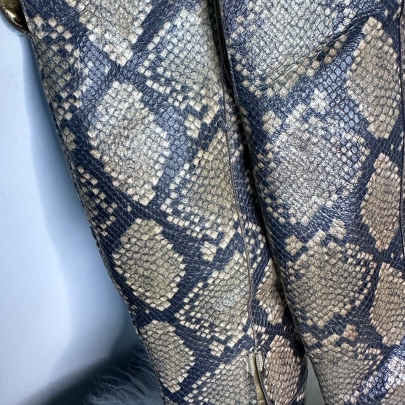 Sam Edelman over the knee snake skin 4 inch heel boots Weird Barbie Movie Boots - Picture 3 of 12